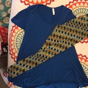 LuLaRoe shirt (xl) and leggings (tc)